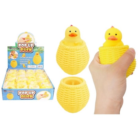 Pop-Up Squeeze Toy Silicone Yellow